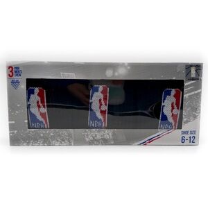NBA Basketball Crew Socks Mens Womens Black Gray 3 Pairs Sporty Athletic Gift